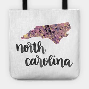 north carolina - calligraphy and abstract state outline Tote