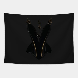 Queen of Spades corset (grey) Tapestry