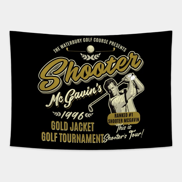 Shooter McGavin Gold Jacket Golf Tournament Tapestry by Alema Art