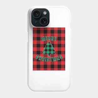 Merry Christmas Buffalo Plaids Christmas Tree Phone Case