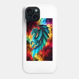 King Dragon Fire Turquoise Phone Case