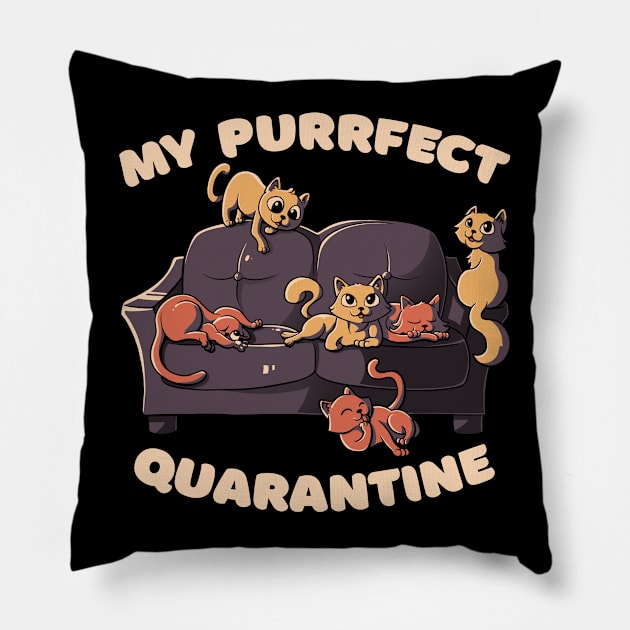 Purrfect Quarantine Pillow by eduely