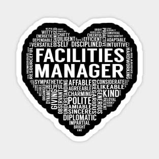 Facilities Manager Heart Magnet