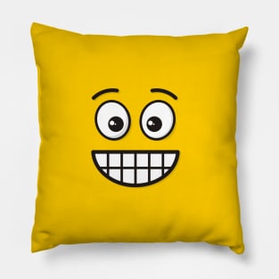 Grinning Face with Open Eyes Pillow