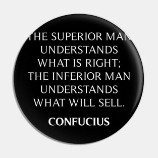 Confucius Quote Pin