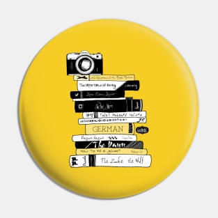 Book Photography - Stack of Books - Bookstagram (Sunny Yellow) Pin