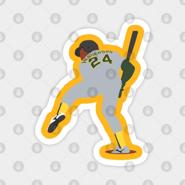 Rickey Henderson Magnet by Fathian