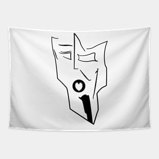 Ambiguous Fearful Clan Face Tapestry