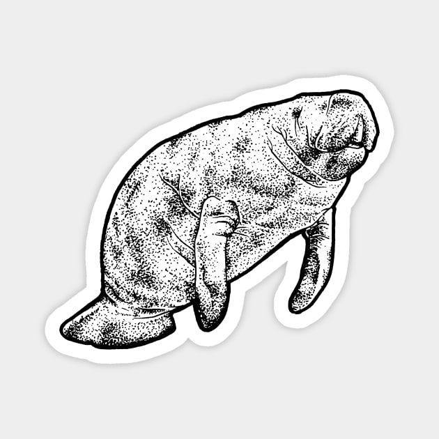 Manatee Magnet by Elizabeth Weglein Art