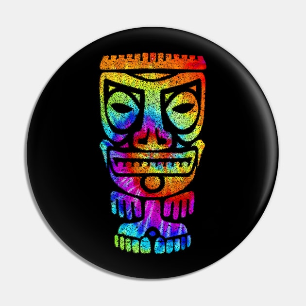 Tie Dye Tiki Idol Pin by artbitz