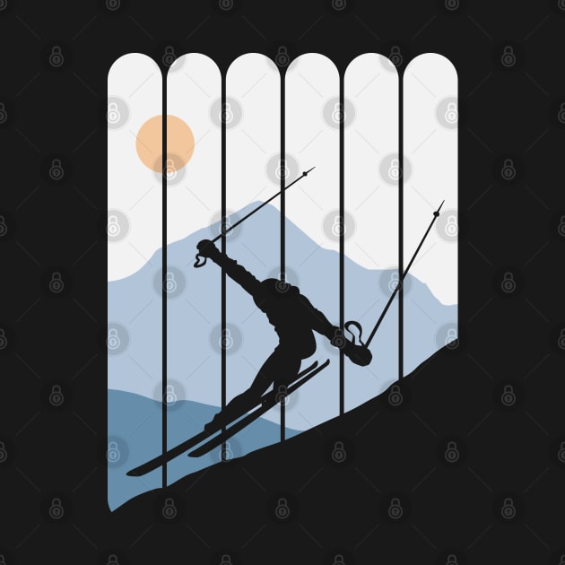 Freestyle Skiing Snow Mountains Landscape by Krishnansh W.