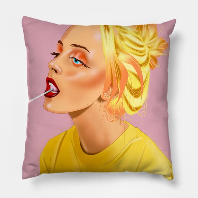 Lollipop girl Pillow by draxspot