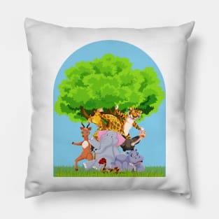 Wildlife- African Animals Pillow