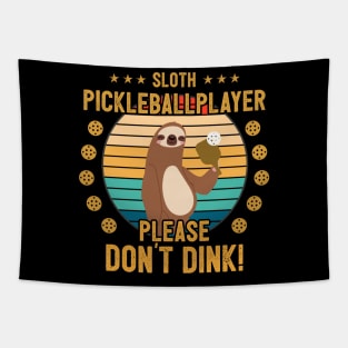 Funny Pickleball Player Gift Sloth Tapestry