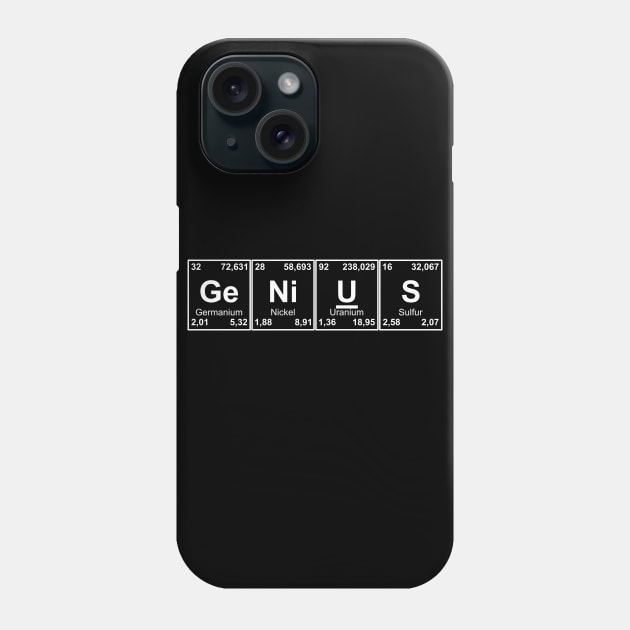periodic table genius chemistry nerd Phone Case by TK Store