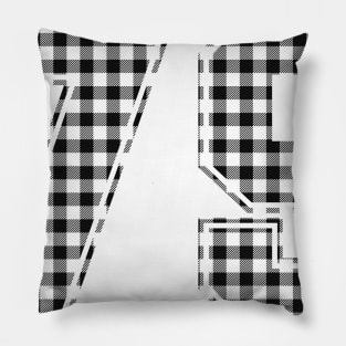 Plaid Number - 79 - Dark Pillow