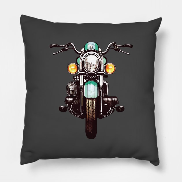 Retro vintage bike Pillow by Bugaga