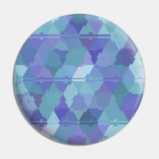 Purple and Turquoise Mosaic Tribal Pin