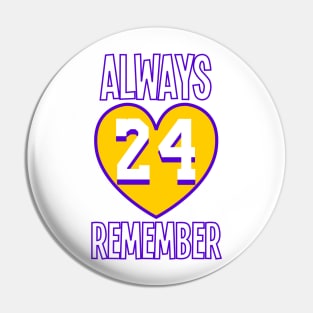 LA 24 Basketball Legend Design Pin