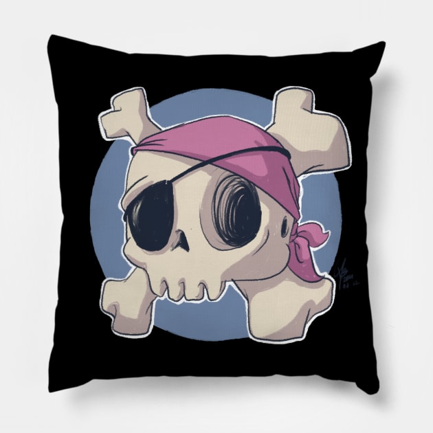 Skull Pirate Pillow by MBGraphiX