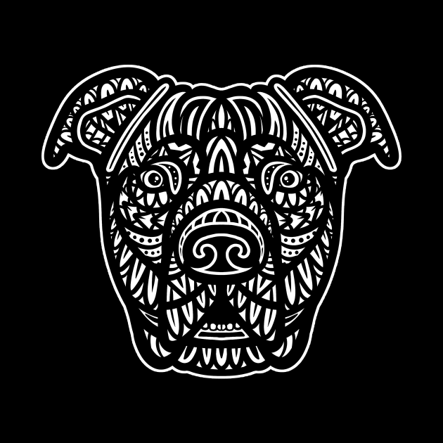 Pitbull Tribal by Barabarbar artwork