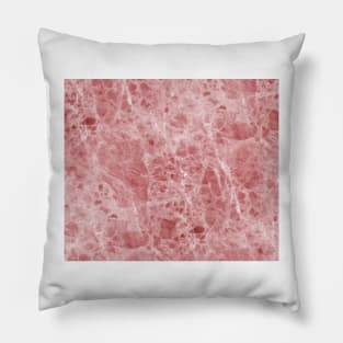 Juliette rosa deep pink marble Pillow