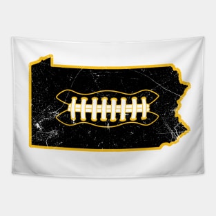 PA Football - White/Black/Gold Tapestry