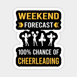 Weekend Forecast Cheerleading Cheerleader Magnet