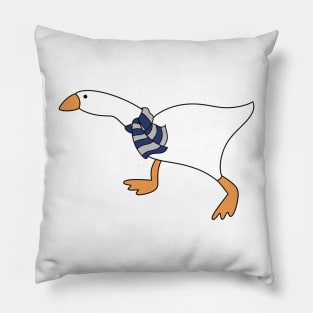 Goose Wizard with Blue Gray Scarf Pillow