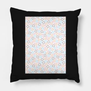 Geometric Shapes Pattern (White) Pillow