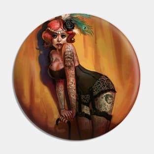 Lydia the Tattooed Lady Pin