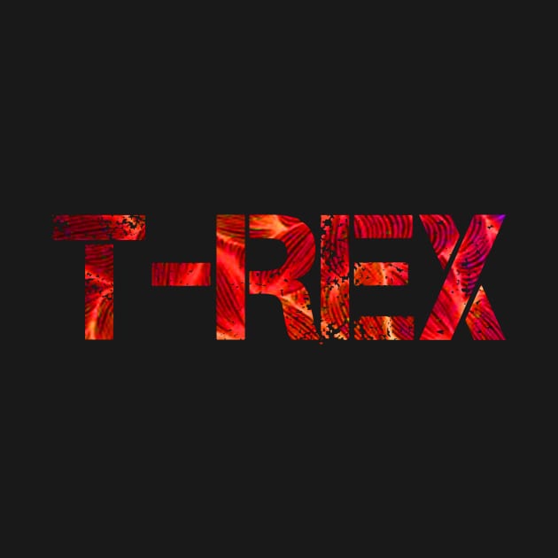 Red 'T-REX' Typography Design by StylishTayla