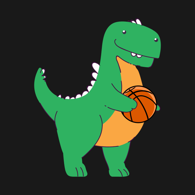 Basketball Dino Kids by Foxxy Merch