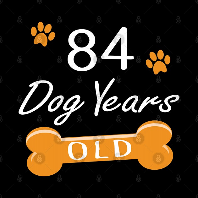 84 Dog Years Old Funny 12th Birthday Puppy Lover print by Grabitees