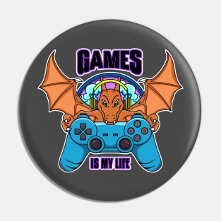 Games is My Life Pin