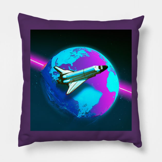 Space Shuttle in Orbit Pillow by Starbase79