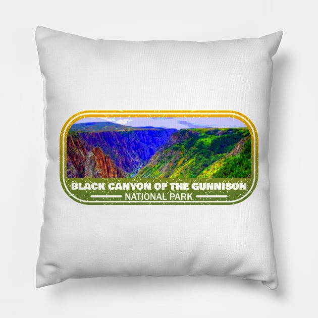 Black Canyon of the Gunnison National Park, America Pillow by Jahmar Anderson