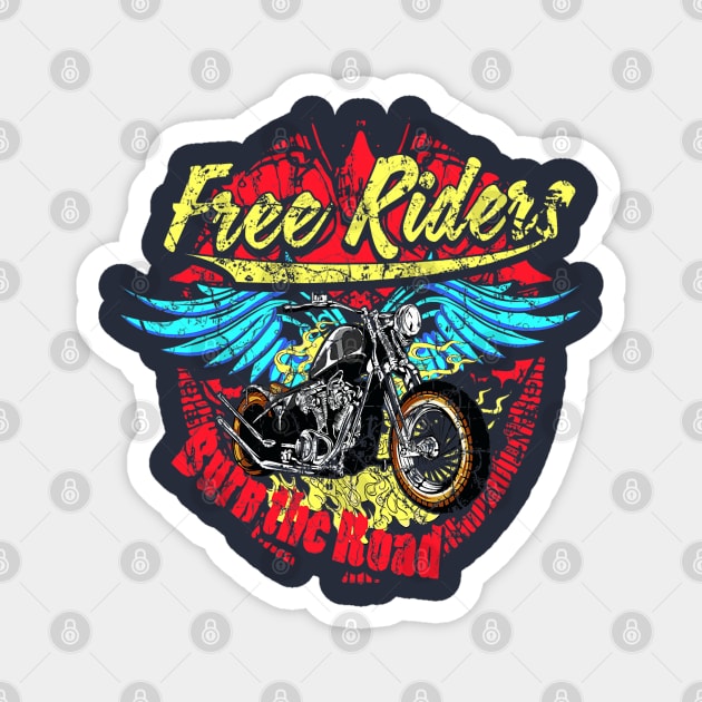 Free rider Magnet by Graphic tees