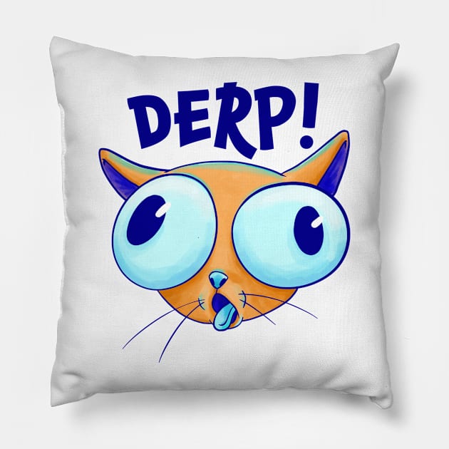 Derp Cat Pillow by MariaNinfa