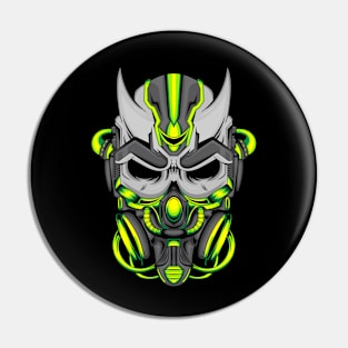 Oni With Poison Gas Mask Pin