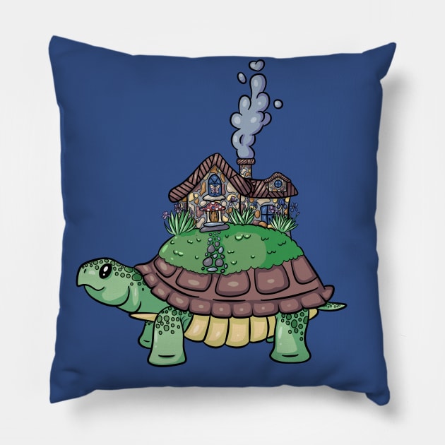 House Tortoise Pillow by ApothecaryOpossum