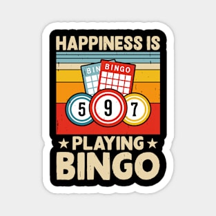 Happiness Is Playing Bingo T shirt For Women Magnet