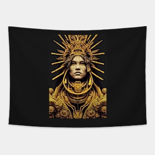 Ancient Woman with Gold Ornaments- best selling Tapestry