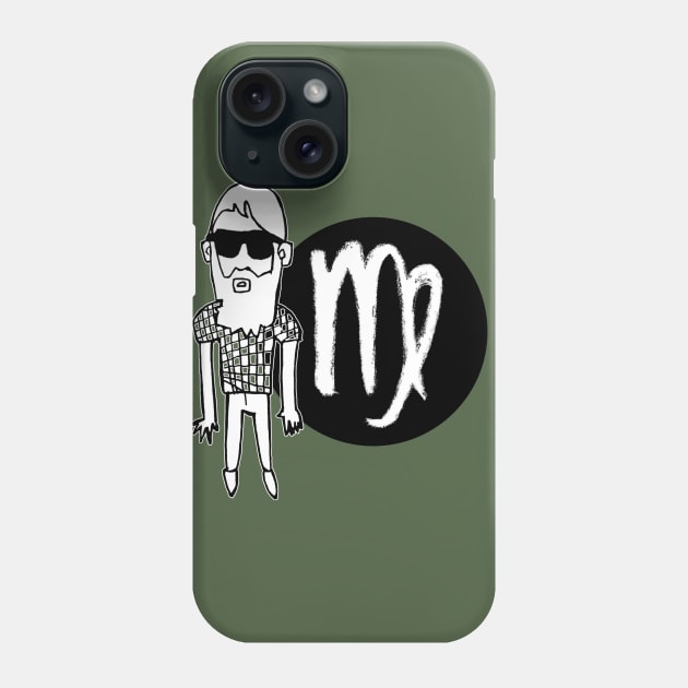 Virgo Zodiac Man, Virgo Guy or Boy Phone Case by badlydrawnbabe