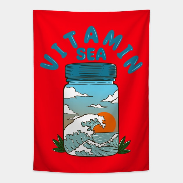 vitamin sea Tapestry by Artthree Studio