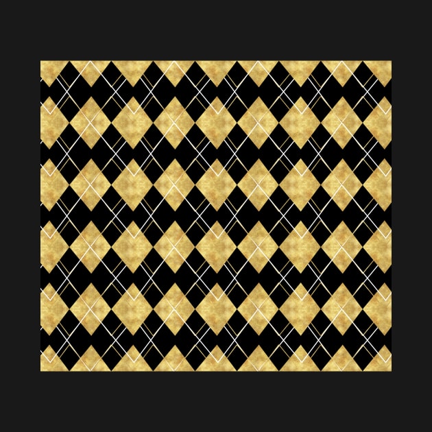 Black and Gold Check Pattern #artdeco #check patterns #checked by Kirovair