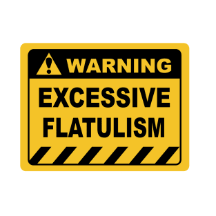 Human Warning Sign EXCESSIVE FLATULISM Sayings Sarcasm Humor Quotes T-Shirt