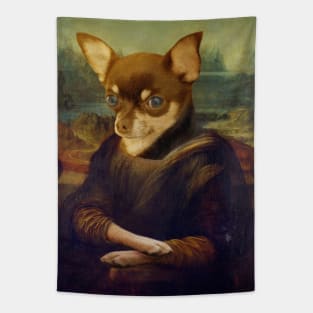 Mona Lisa Chihuahua Tapestry