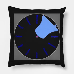 Bell Tower Wall Clock - Sky Blue Pillow