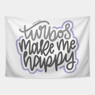 Turbos Make Me Happy - Gray/Purple Tapestry